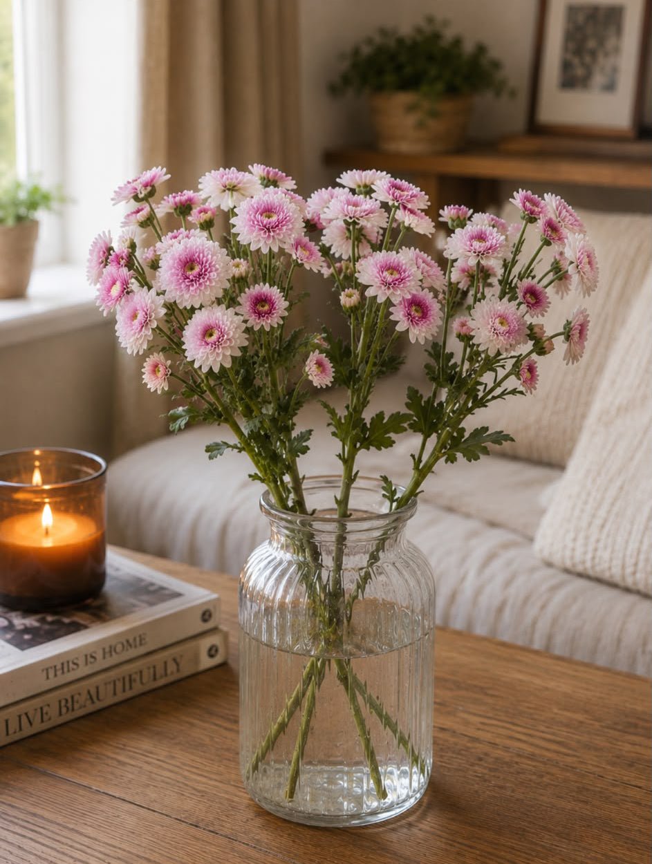 Chrysanthemum (Pink/White)