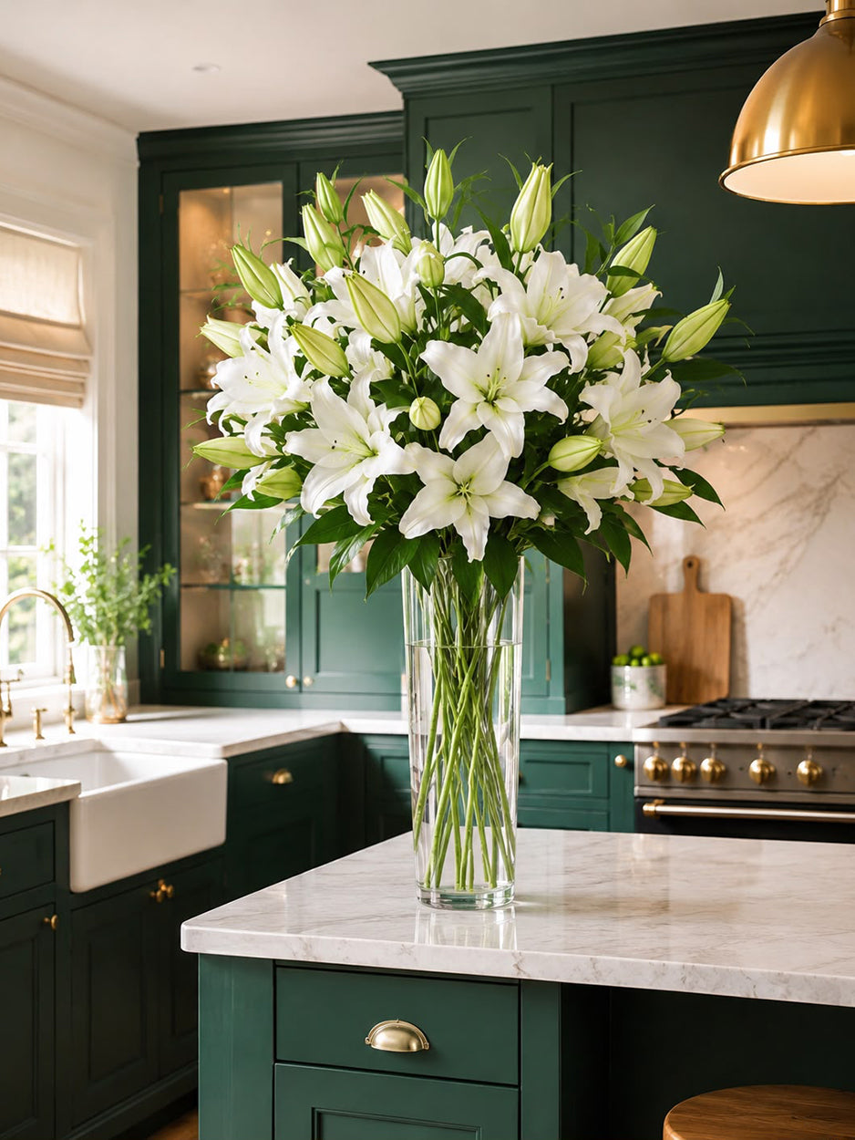 Extra Large Flowering Lily (White)