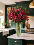 Extra Large Flowering Lily (Burgandy)