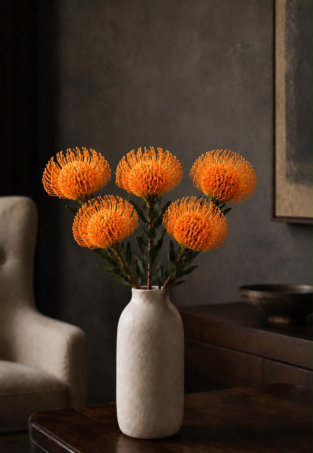 Pincushion protea (Orange)