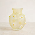 Pale Yellow Daisy Glass Vase