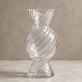 Candy Twist Clear Glass Vase