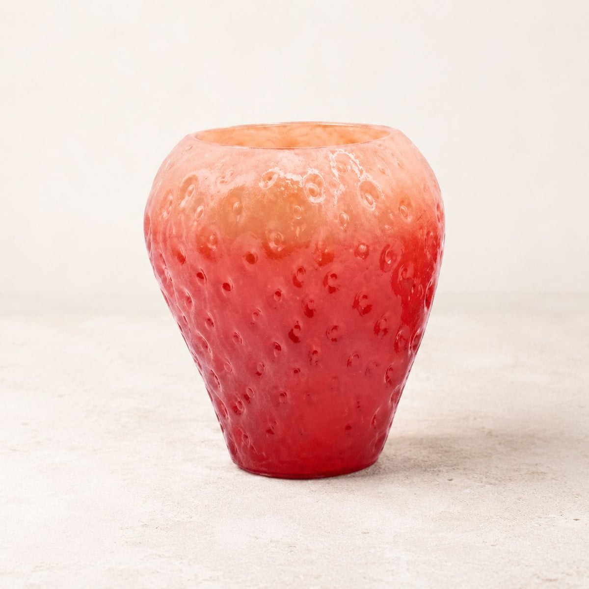 Strawberry Glass Vase